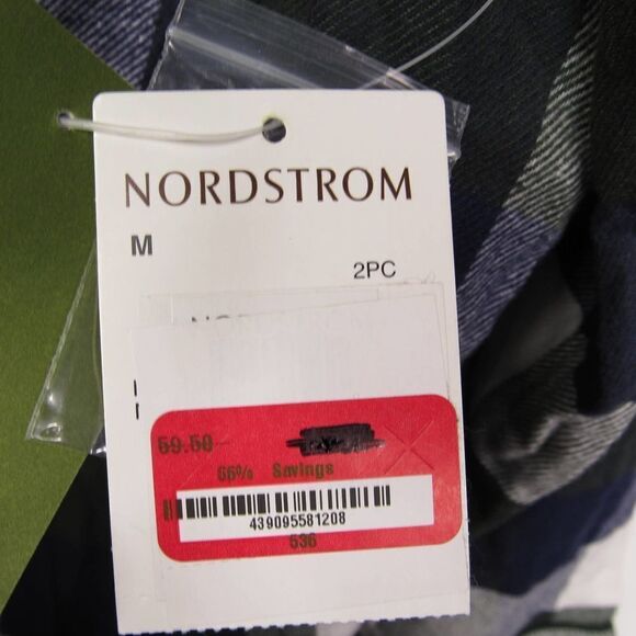 NORDSTROM MEN'S  Family Father Flannel Pajamas Set Multi Sz M - Picture 5 of 7